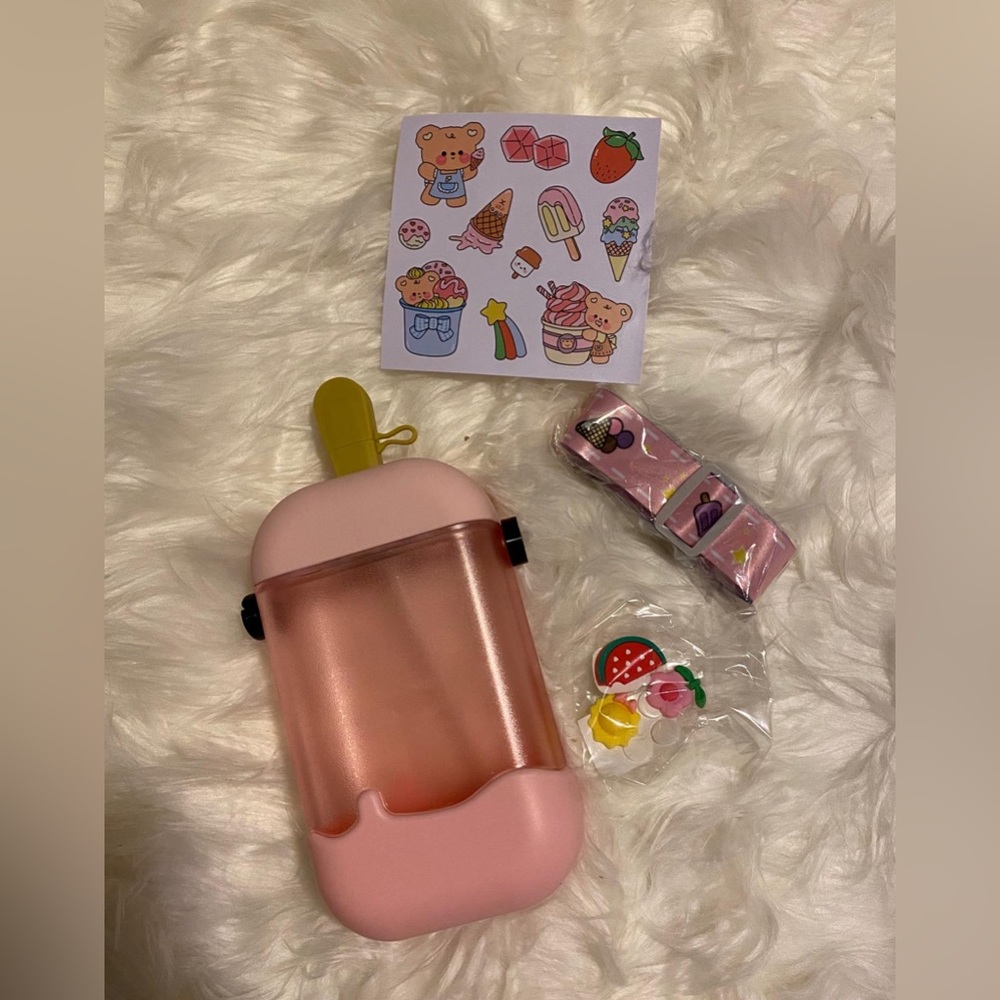 Cute water bottle for girls with stikers